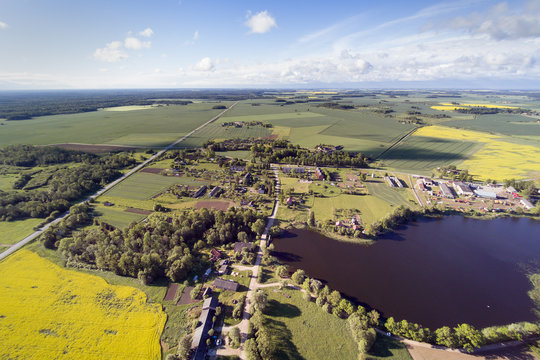 Summer morning in countryside, Tukums area, Latvia.