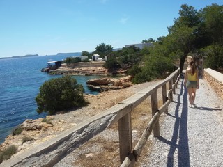 Tourist on the island of Ibiza