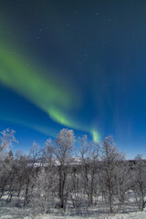 Spectacular Northern Light (Aurora Borealis) Somewhere Between Kiruna And Abisko, Sweden/Europe