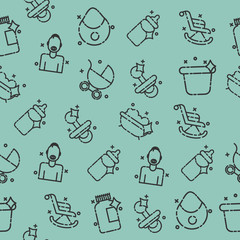 Motherhood icons pattern