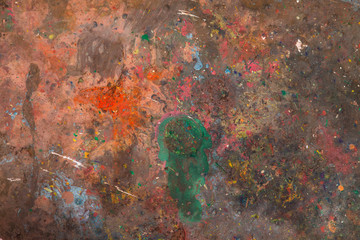 Abstract background of old dried paint, oil paint, watercolor paint,tile