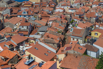 Fototapeta na wymiar The city of Piran. Adriatic coast. Slovenia. View from above