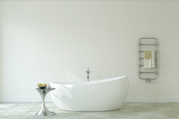 Naklejka na ściany i meble Modern bathroom. 3d rendering.