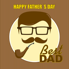 happy fathers day. Hipster dad card