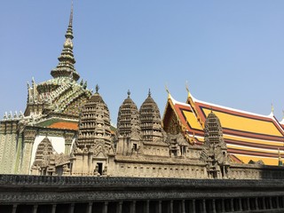 Wat Phra Kaew, Temple of the Emerald Buddha , Bangkok Thailand