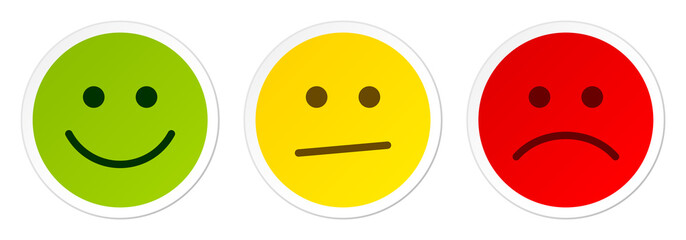 Mood Faces Green/Yellow/Red Round Eyes