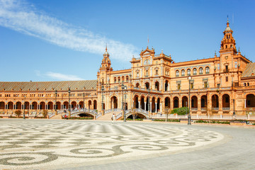 Fototapeta premium Spanish Square (Plaza de Espana) in Sevilla, Spain