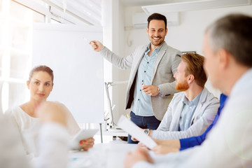 Obraz premium Business people working in office