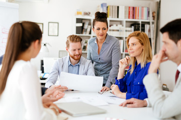 Fototapeta premium Business people working in office
