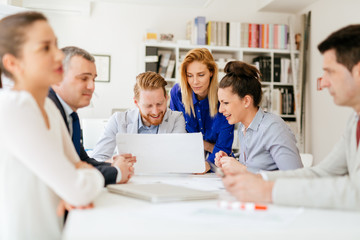 Fototapeta premium Business people discussing future plans