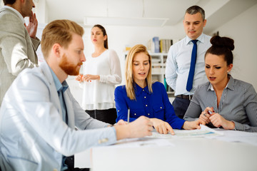 Fototapeta premium Business people working in office