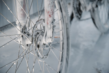 Obraz premium bicycle washing outdoors