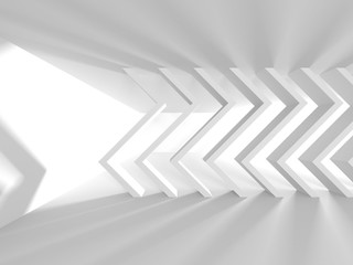 Futuristic White Architecture Design Background