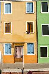 Fototapeta na wymiar Colored houses in Venice - Italy