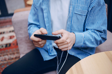 loving couple in a cafe