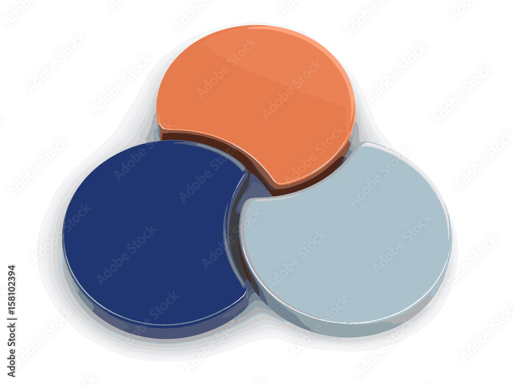 Poster circular graph. image with clipping path