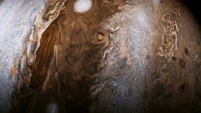 Jupiter Fly By Cloud motion imagery used with permission from the NASA, Mapping/Animation by Rebus_Prod