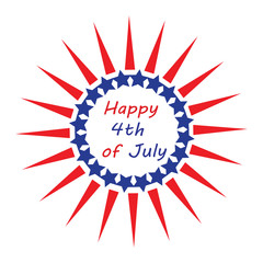 The fourth of July, U.S. independence Day. Symbol, print design, printing, banners, postcards, greetings.