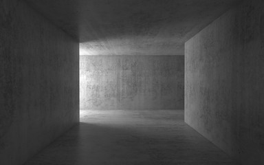 3d empty concrete hall interior background