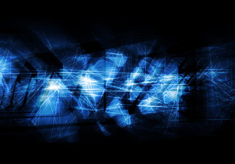 Abstract dark blue artistic digital background