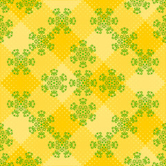 Abstract Tile Seamless Background, Ornament with Symbolical Colorful Floral Patterns. Vector