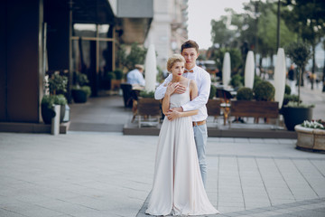Naklejka premium wedding day in Budapest