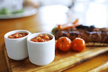 Meat dish in a restaurant