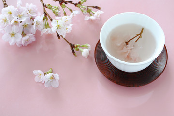 Obraz na płótnie Canvas 桜茶　桜の花