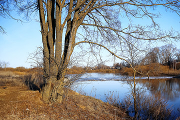Cloudy weather in the autumn