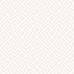 Geometric Ethnic Lattice. Stylish Subtle Texture. Vector Abstract Seamless Pattern.