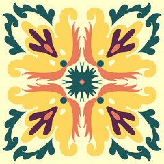 Oriental traditional ornament, Mediterranean seamless pattern, tile design, vector illustration.