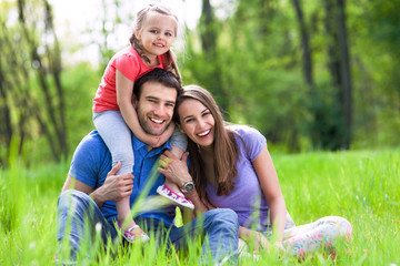 Young Family With Daughter
