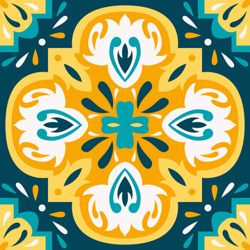 Oriental traditional ornament, Mediterranean seamless pattern, tile design, vector illustration.