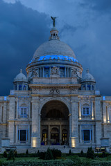 Fototapeta na wymiar Evening view of a portion of Beautiful Victoria Memorial in Kolkata, west bengal, India.