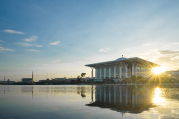 Fototapeta premium Morning view in Putrajaya - a planned city, 35 km south of Kuala Lumpur, that serves as the federal administrative centre of Malaysia.