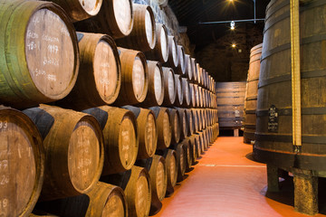 Port wine cellars of Calem, Vila Nova de Gaia, Oporto, Portugal