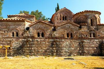 Ancient ruins of a church in greece