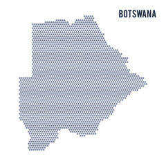 Vector hexagon map of Botswana on a white background