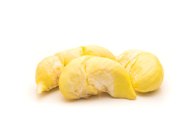 Durian , King of all fruits isolated on white.
