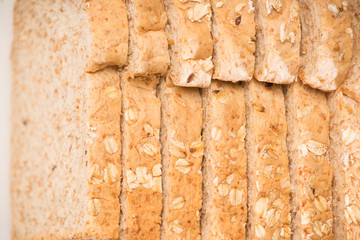 close-up whole wheat bread