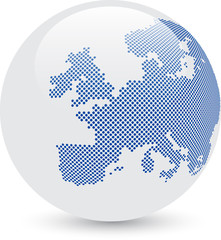 Blue and white abstract globe. © Vjom