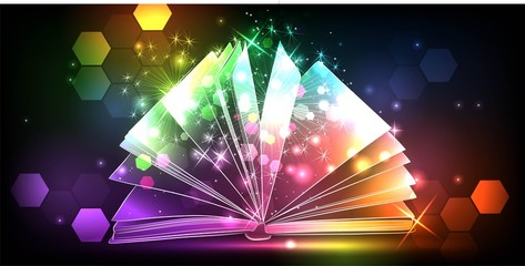 Magic book with light