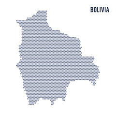 Vector hexagon map of Bolivia on a white background