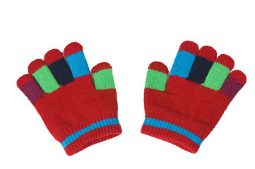 Gloves or mittens isolated on a white background.