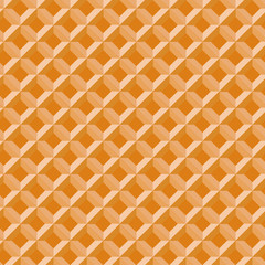 Wafer seamless pattern. Baked waffle background with repeating texture. Stylized flat style vector eps8 illustration.