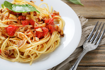 Delicious pasta with tomato sauce