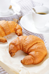 Two croissant for breakfast