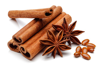 Cinnamon sticks and star anise