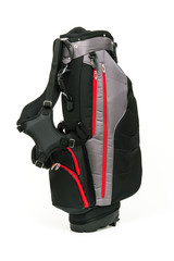 Golf Leather Bag on White Background