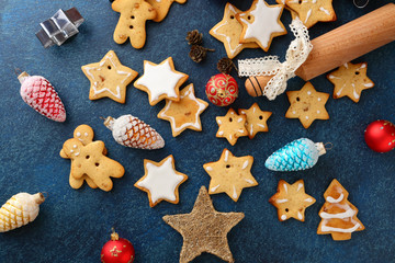 Homemade delicious Christmas Gingerbread Cookies